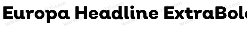 Europa Headline ExtraBold字体转换
